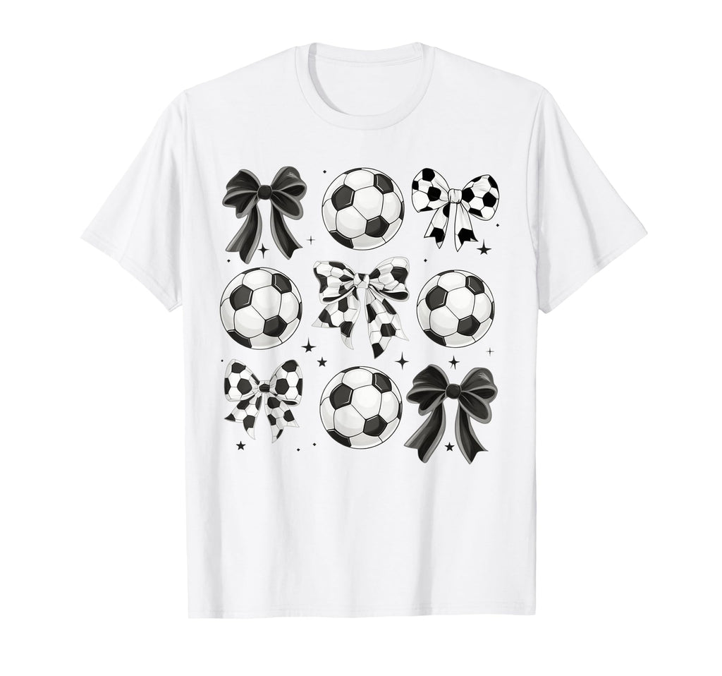 Soccer Coquette Mom Preppy Soccer T-Shirt - Aesthetic Graphic Men Women - T-Shirt, Sweatshirt, Hoodie