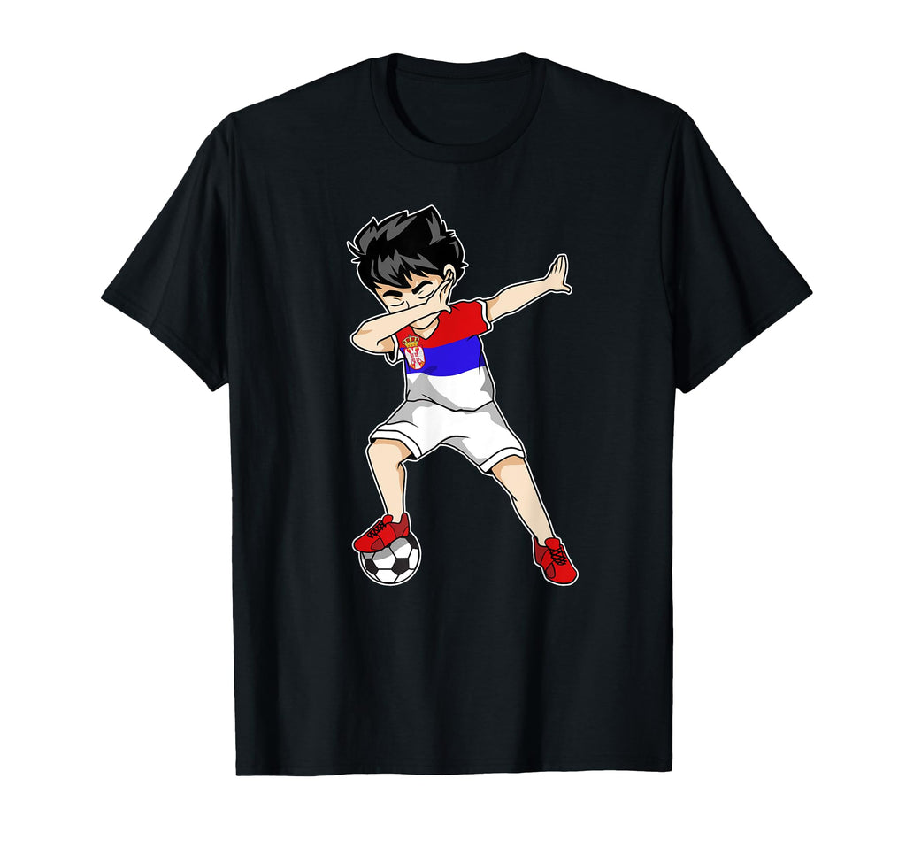 Dabbing Soccer Serbia Football T-Shirt - Casual Everyday Wear for Adults - T-Shirt, Sweatshirt, Hoodie