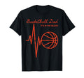 Basketball Heartbeat Basketball Dad T-Shirt - Novelty Apparel for Adults - T-Shirt, Sweatshirt, Hoodie