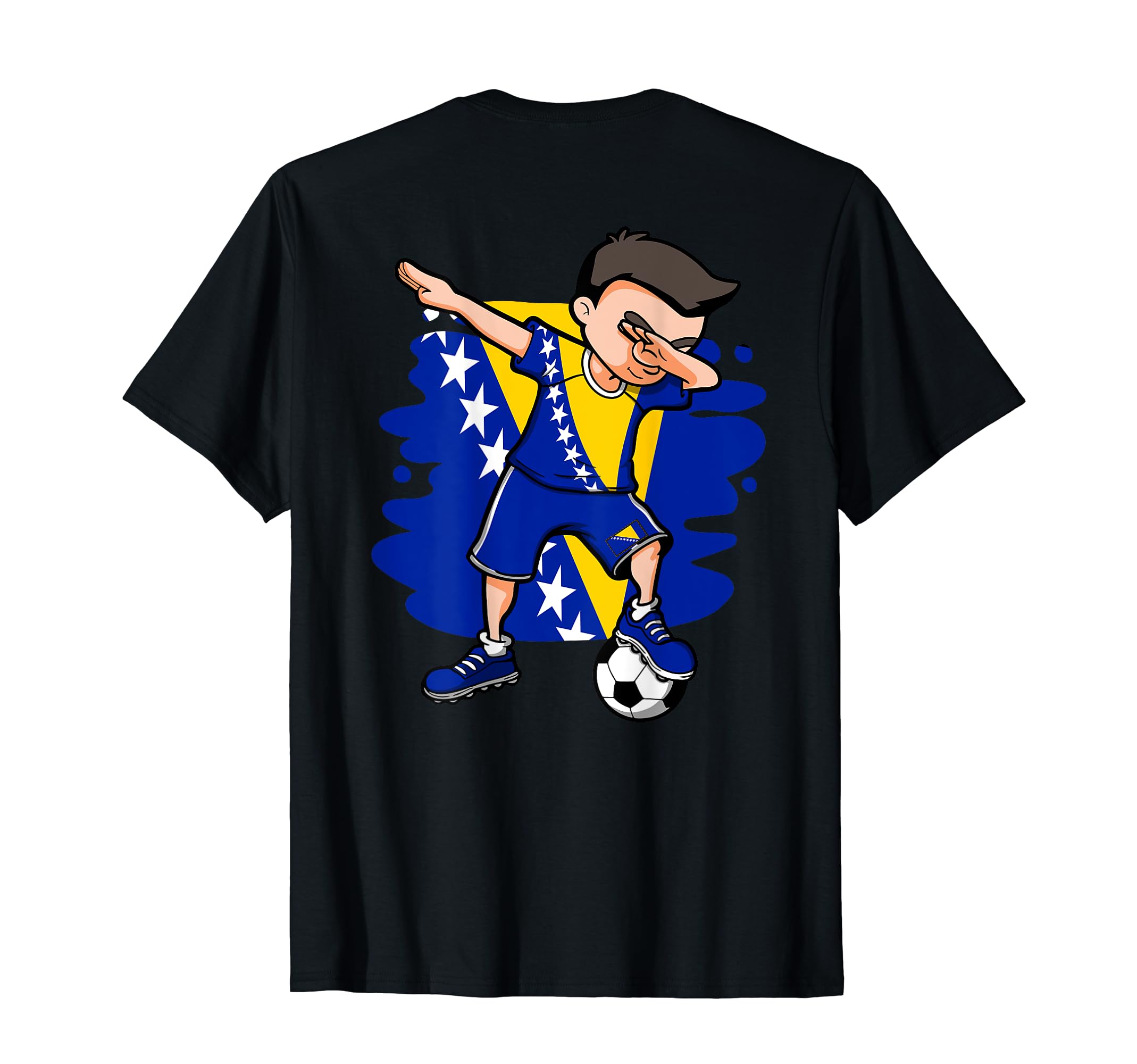 Dabbing Soccer Bosnia Herzegovina T-Shirt - Aesthetic Graphic for Adults - T-Shirt, Sweatshirt, Hoodie