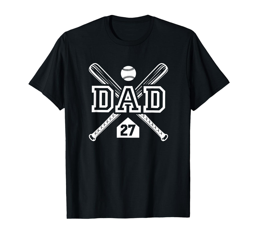 Baseball Dad Softball Dad 27 Jersey T-Shirt - Fun Novelty Design Men Women - T-Shirt, Sweatshirt, Hoodie
