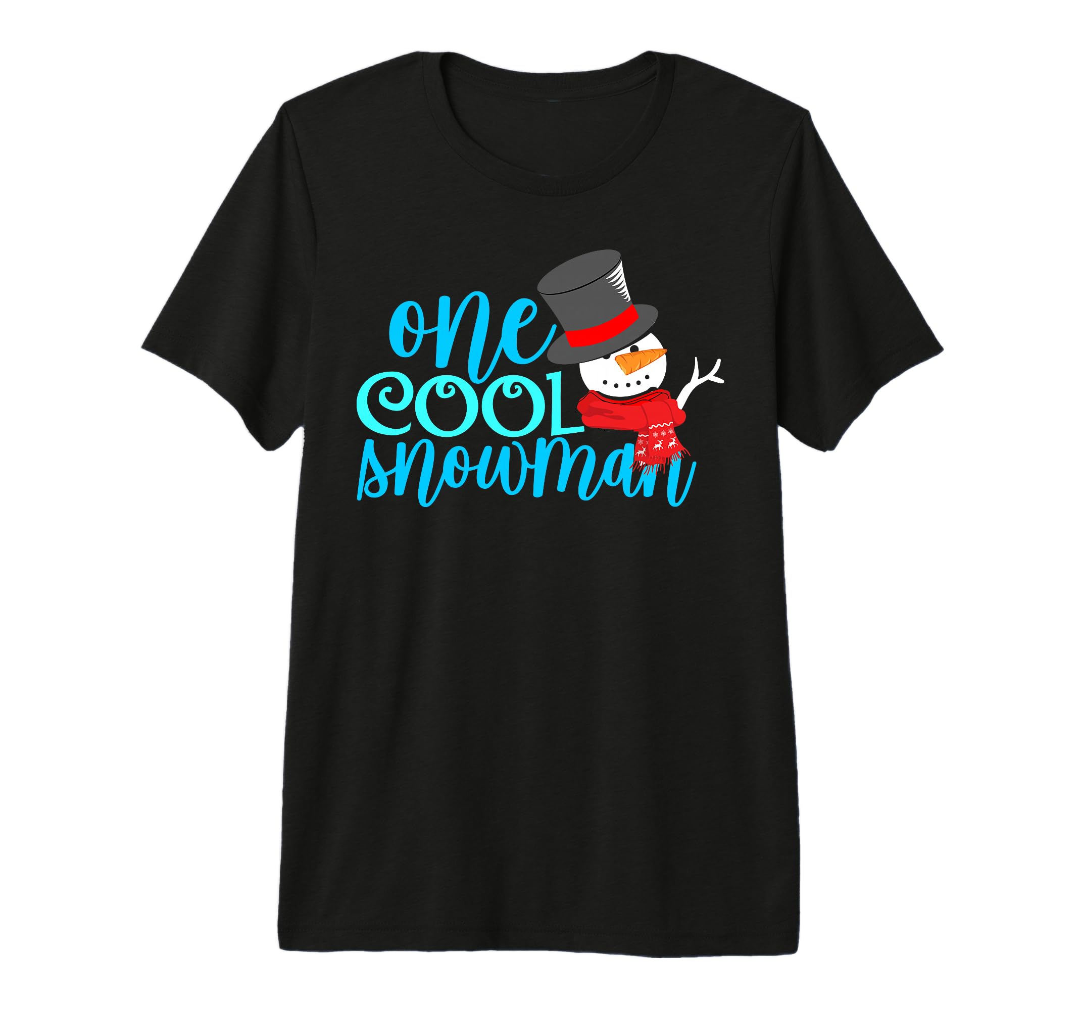 One Snowman Winter Hat Scarf Funny Snow T-Shirt - Graphic Print for Adults - T-Shirt, Sweatshirt, Hoodie