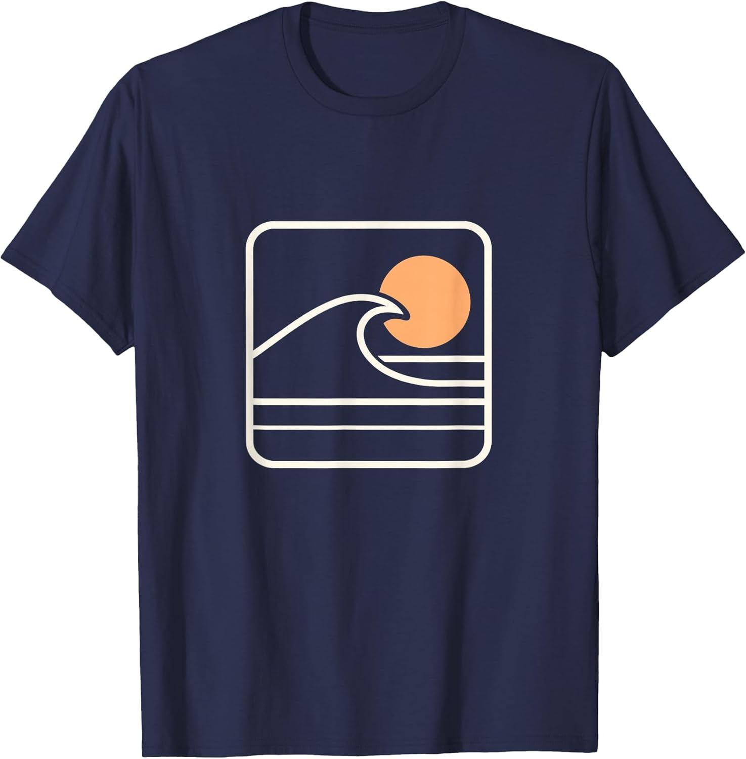 Retro Ocean Wave Sunset Surf Beach Minimalist - Adult & Kids T-Shirts, Sweatshirts & Hoodies apparel design preview 1