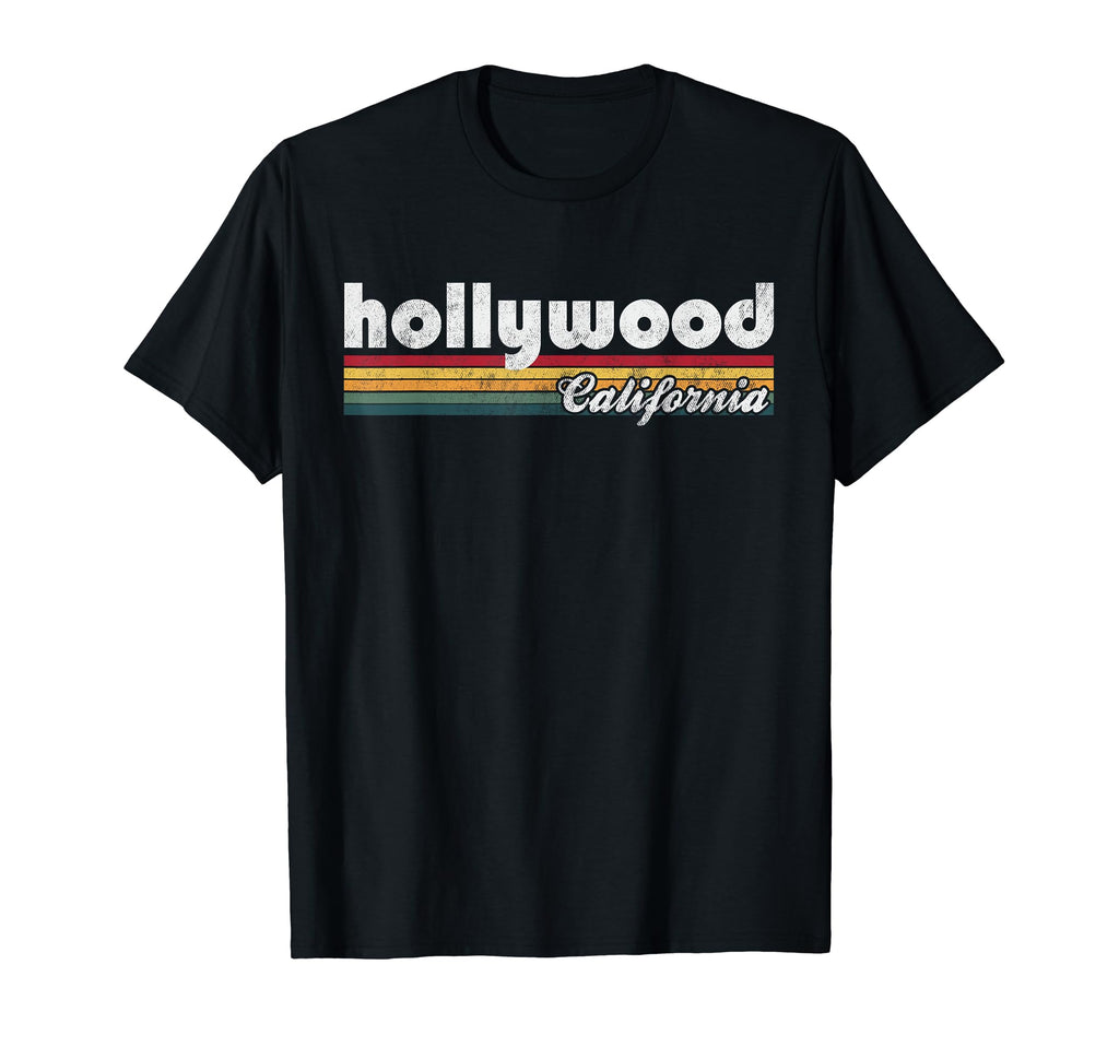 Hollywood California 70S 80S T-Shirt - Aesthetic Graphic for Adults - T-Shirt, Sweatshirt, Hoodie