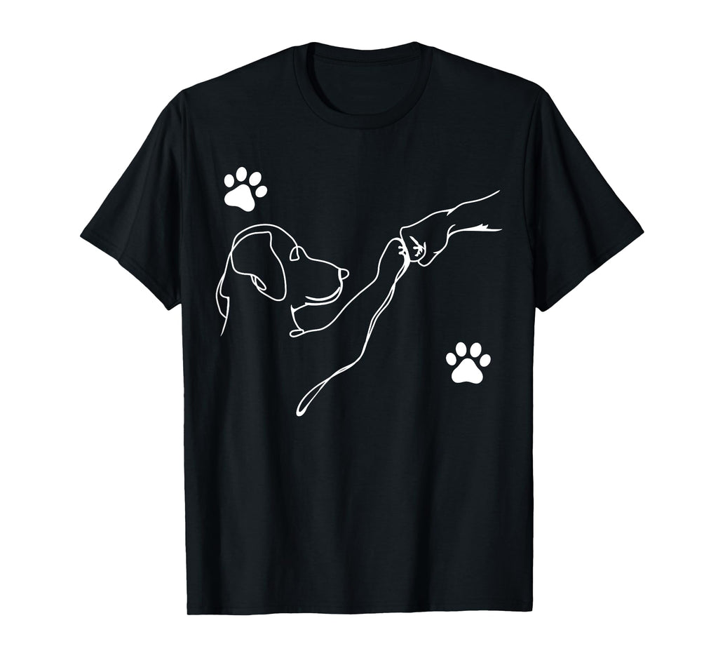 Dog And People Punch Hand Dog Friendship T-Shirt - Trendy Graphic Unisex - T-Shirt, Sweatshirt, Hoodie