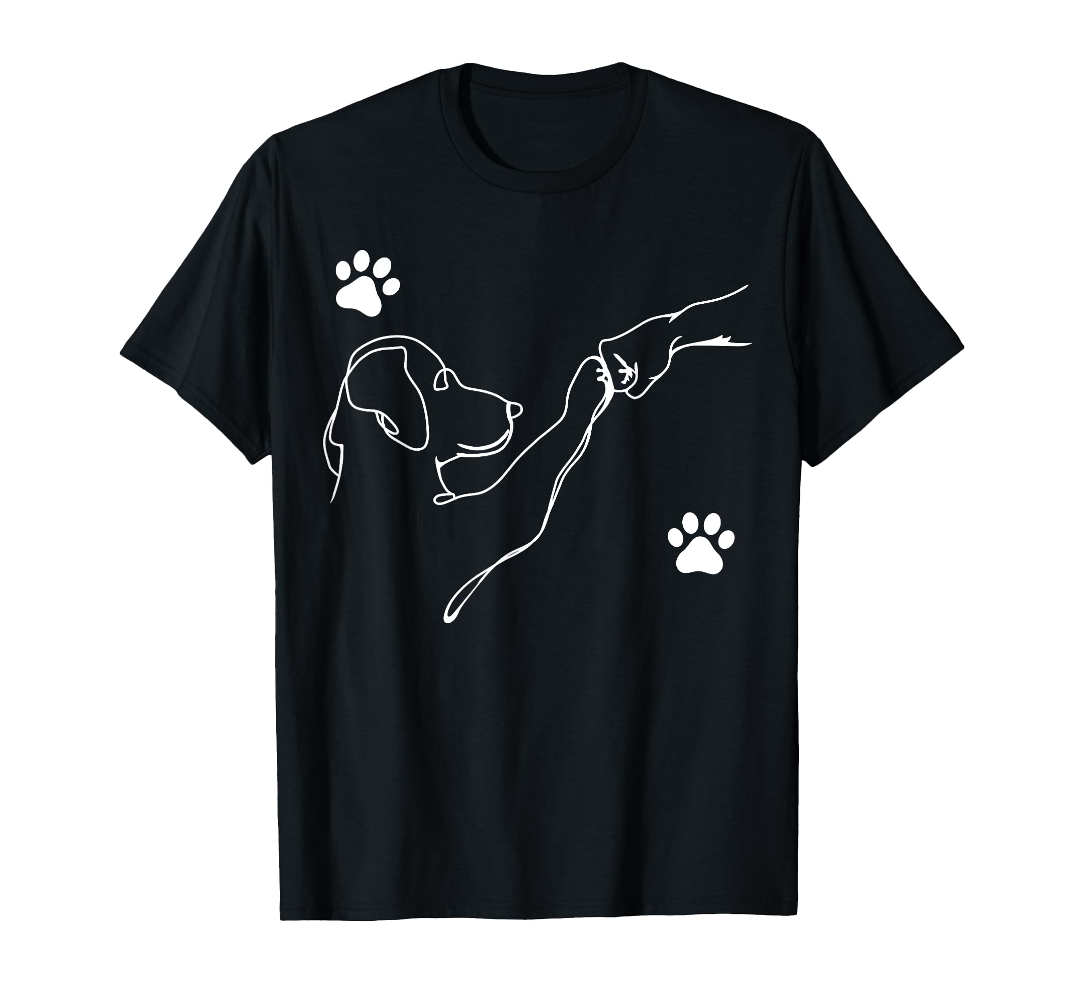 Dog And People Punch Hand Dog Friendship T-Shirt - Trendy Graphic Unisex - T-Shirt, Sweatshirt, Hoodie