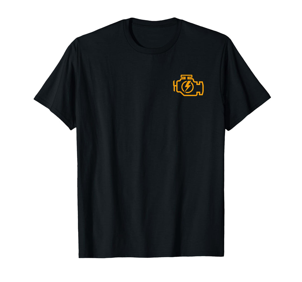 Check Engine Light Cel Fun Auto Car T-Shirt - Minimalist Print for Adults - T-Shirt, Sweatshirt, Hoodie
