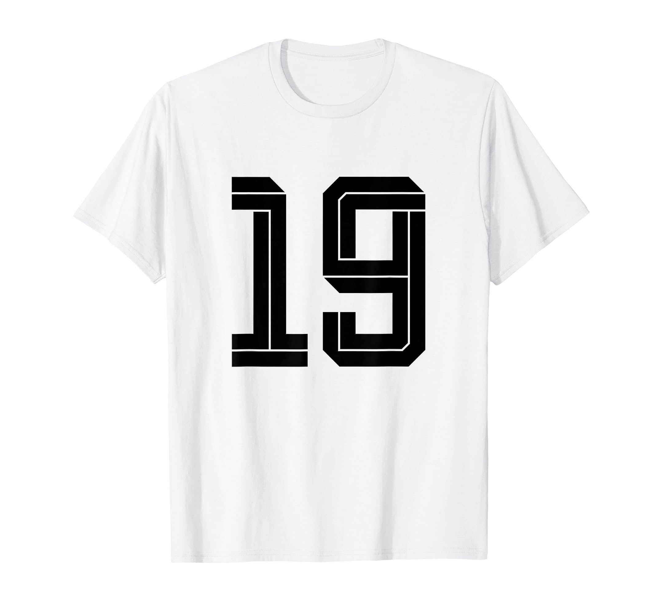 19 White Number 19 Sports Fan Soccer T-Shirt - Casual Everyday Wear Unisex - T-Shirt, Sweatshirt, Hoodie