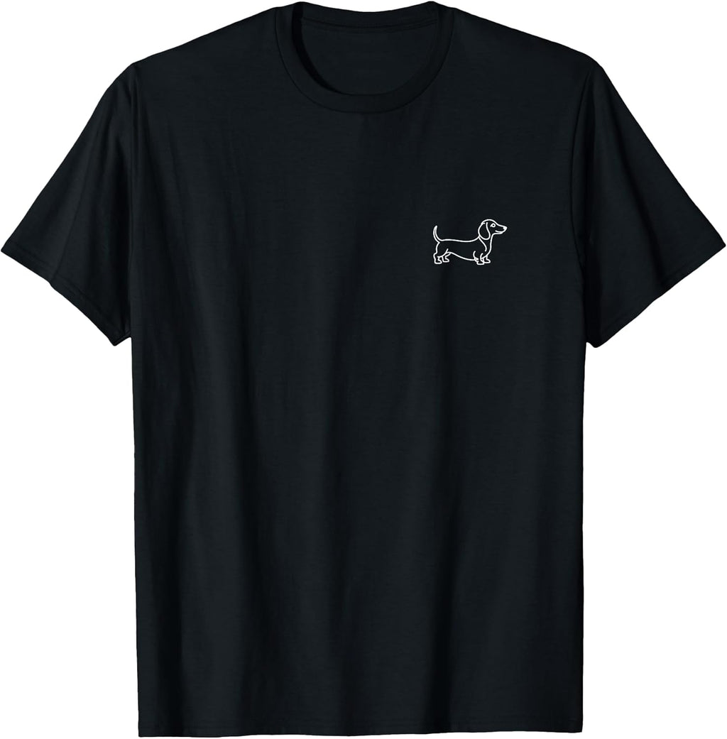 Dachshund Wiener Dog Minimalist Badge Patch Line Art - Adult & Kids T-Shirts, Sweatshirts & Hoodies apparel design preview 1