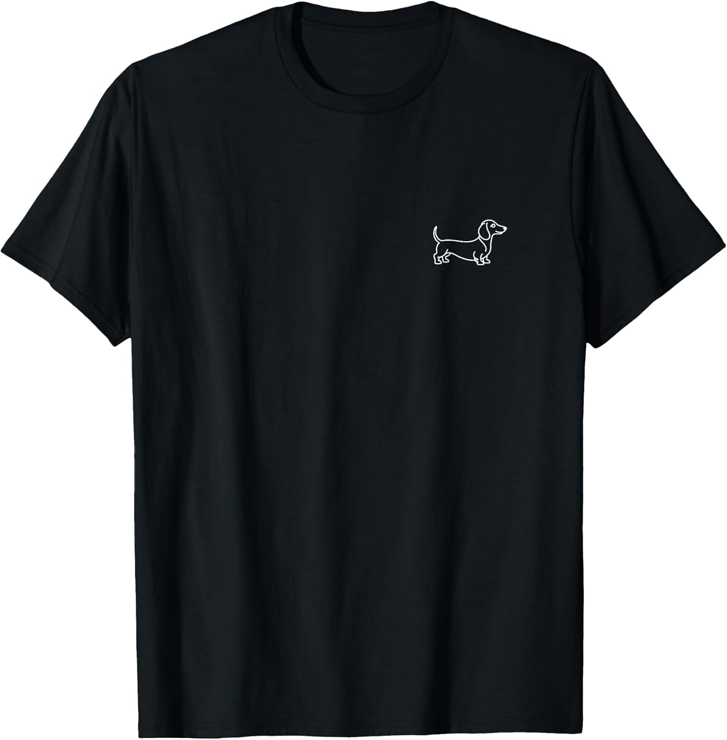 Dachshund Wiener Dog Minimalist Badge Patch Line Art - Adult & Kids T-Shirts, Sweatshirts & Hoodies apparel design preview 1