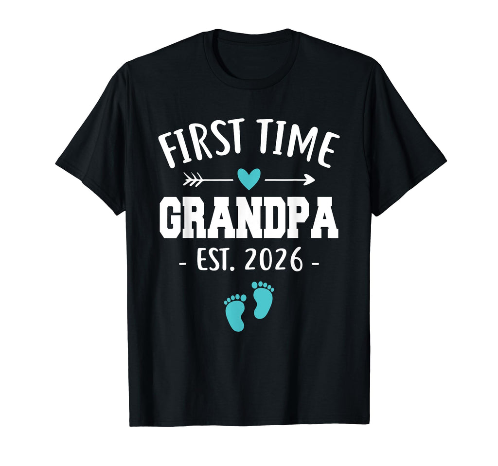 Mens First Time Grandpa Est 2026 New T-Shirt - Graphic Print Unisex - T-Shirt, Sweatshirt, Hoodie