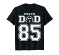 Custom Proud Football Dad Number 85 T-Shirt - Aesthetic Graphic for Adults - T-Shirt, Sweatshirt, Hoodie
