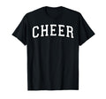 Cheer Varsity White Black Outline T-Shirt - Custom Art Print Unisex - T-Shirt, Sweatshirt, Hoodie