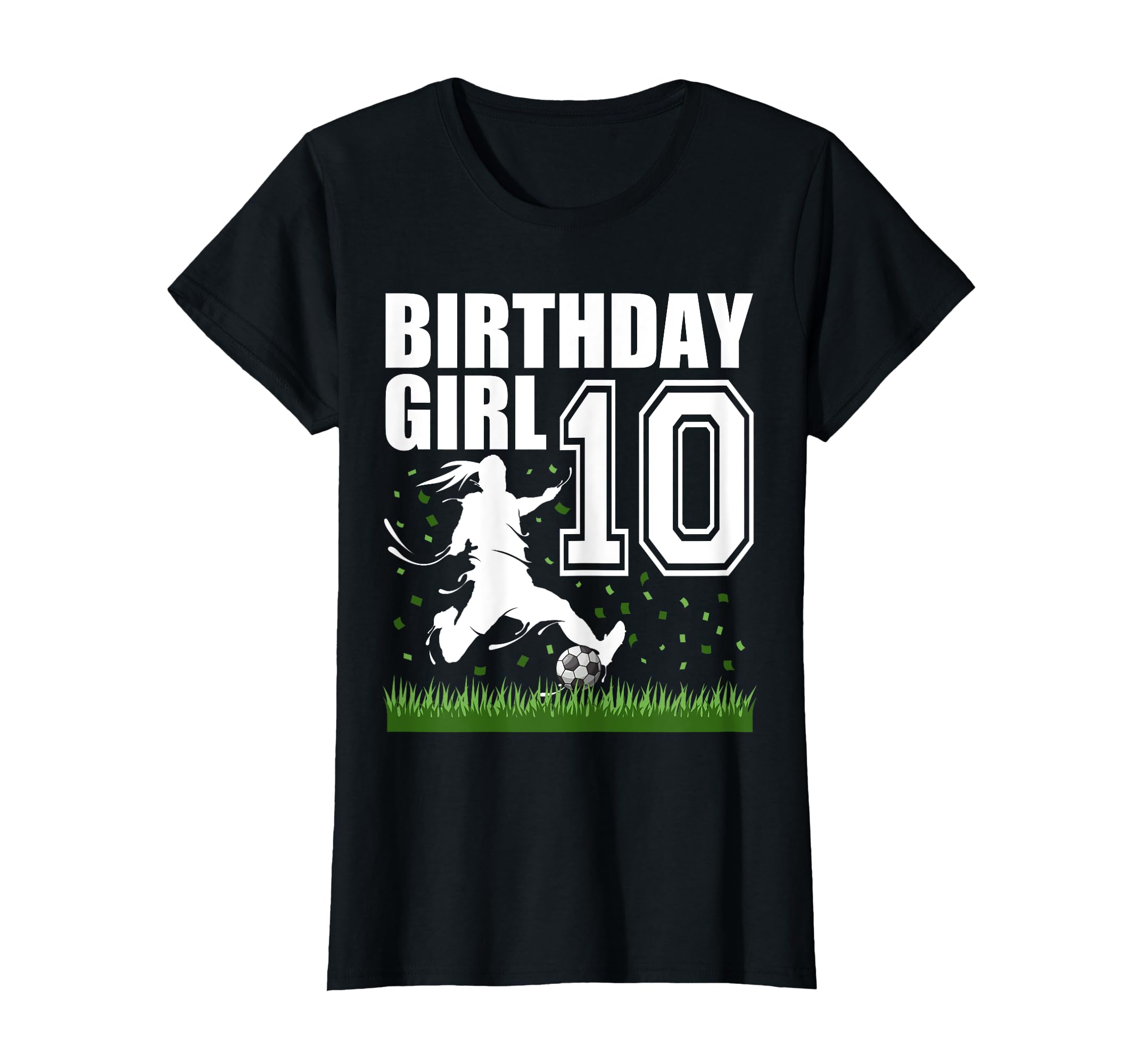 10 Year Old Soccer Birthday Party Theme T-Shirt - Graphic Print Unisex - T-Shirt, Sweatshirt, Hoodie
