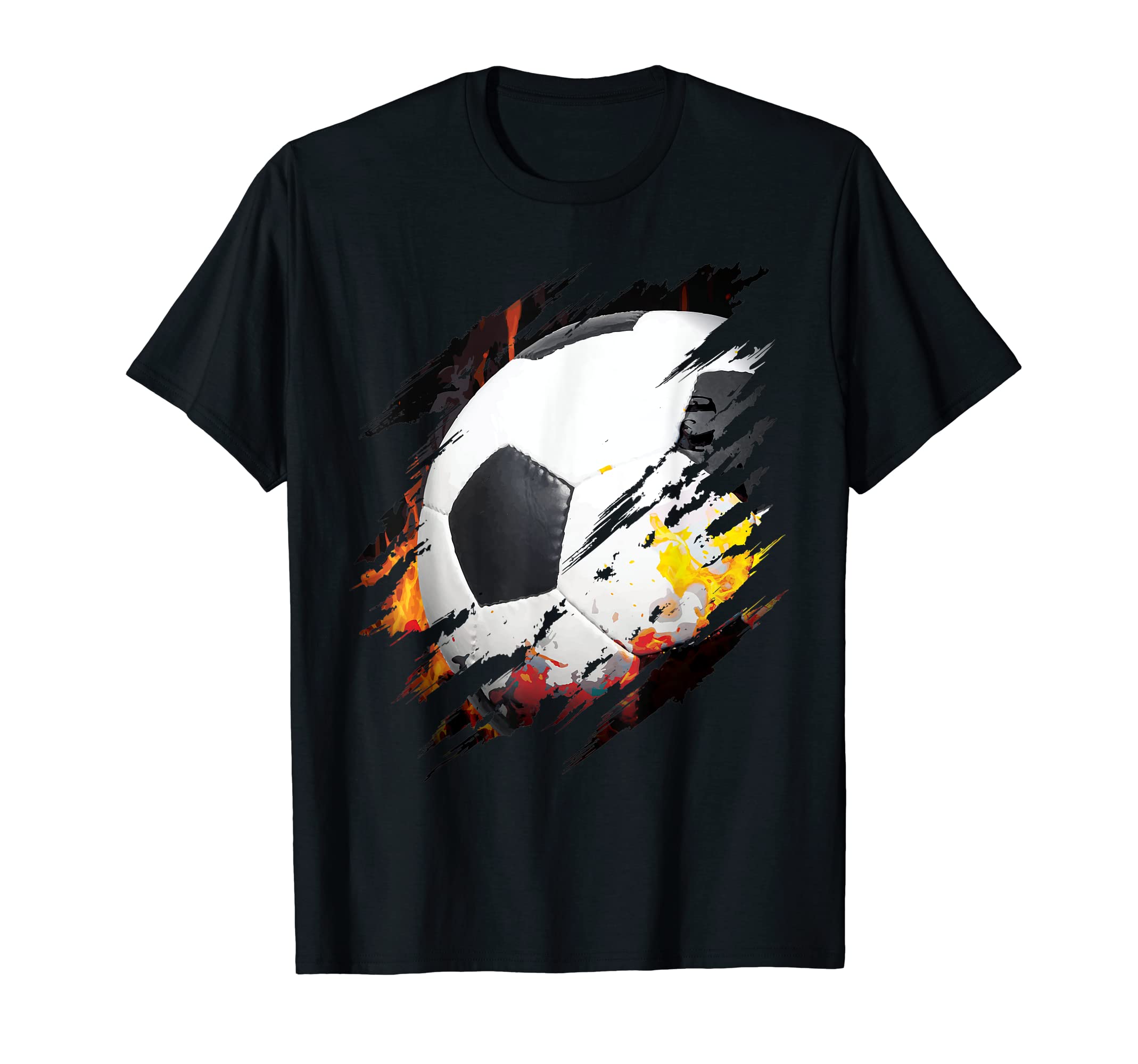 Football Ball Fire Inside Me Fan T-Shirt - Minimalist Print Men Women - T-Shirt, Sweatshirt, Hoodie