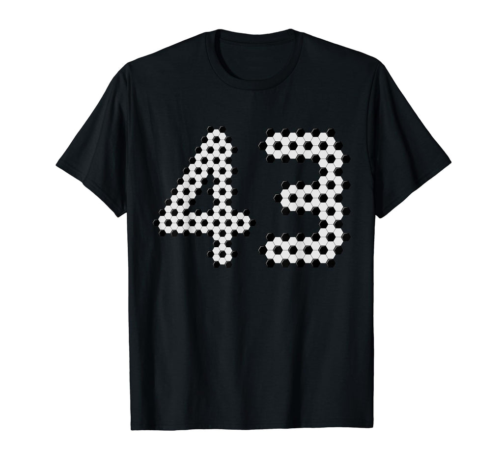 Fun 43Rd Birthday Soccer Themed 43 T-Shirt - Trendy Graphic for Adults - T-Shirt, Sweatshirt, Hoodie