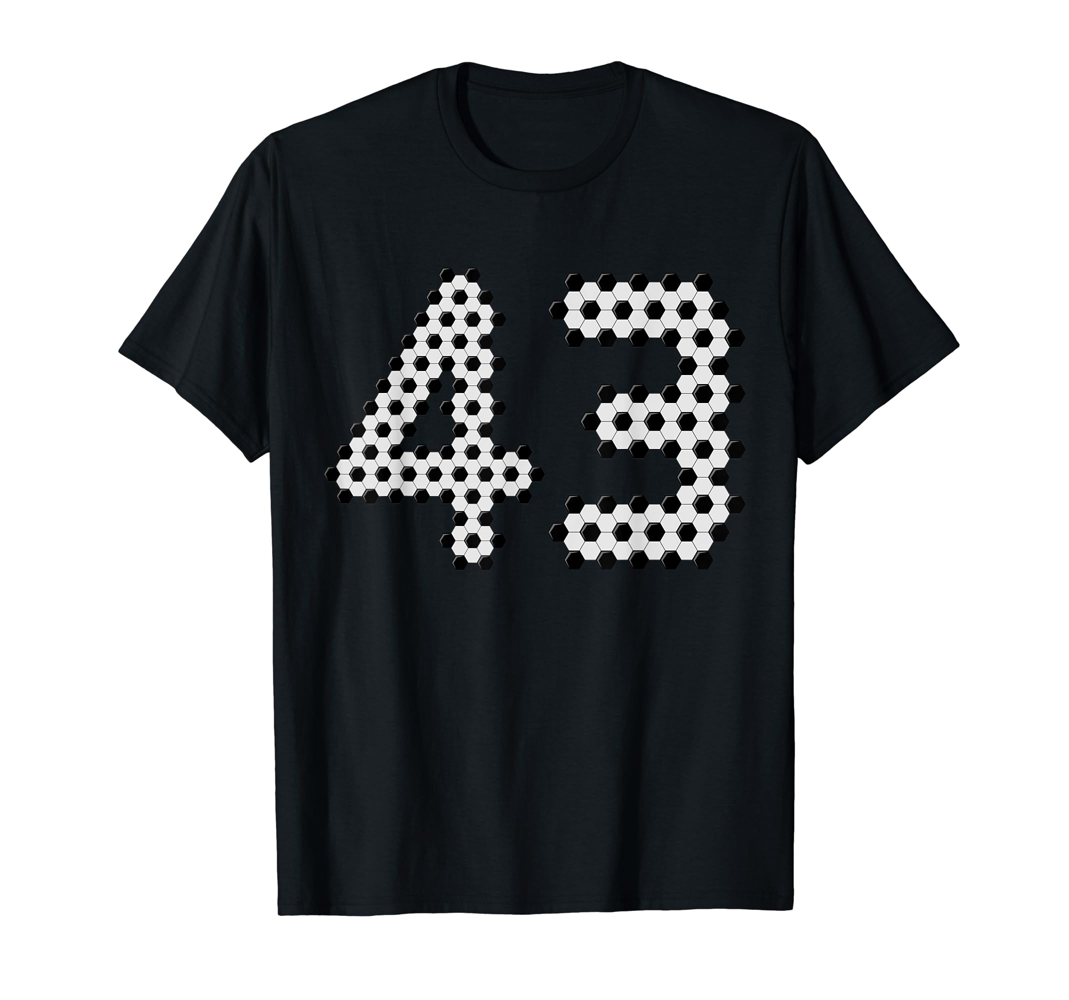 Fun 43Rd Birthday Soccer Themed 43 T-Shirt - Trendy Graphic for Adults - T-Shirt, Sweatshirt, Hoodie