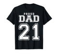 Custom Proud Volleyball Dad Number 21 T-Shirt - Graphic Print Men Women - T-Shirt, Sweatshirt, Hoodie