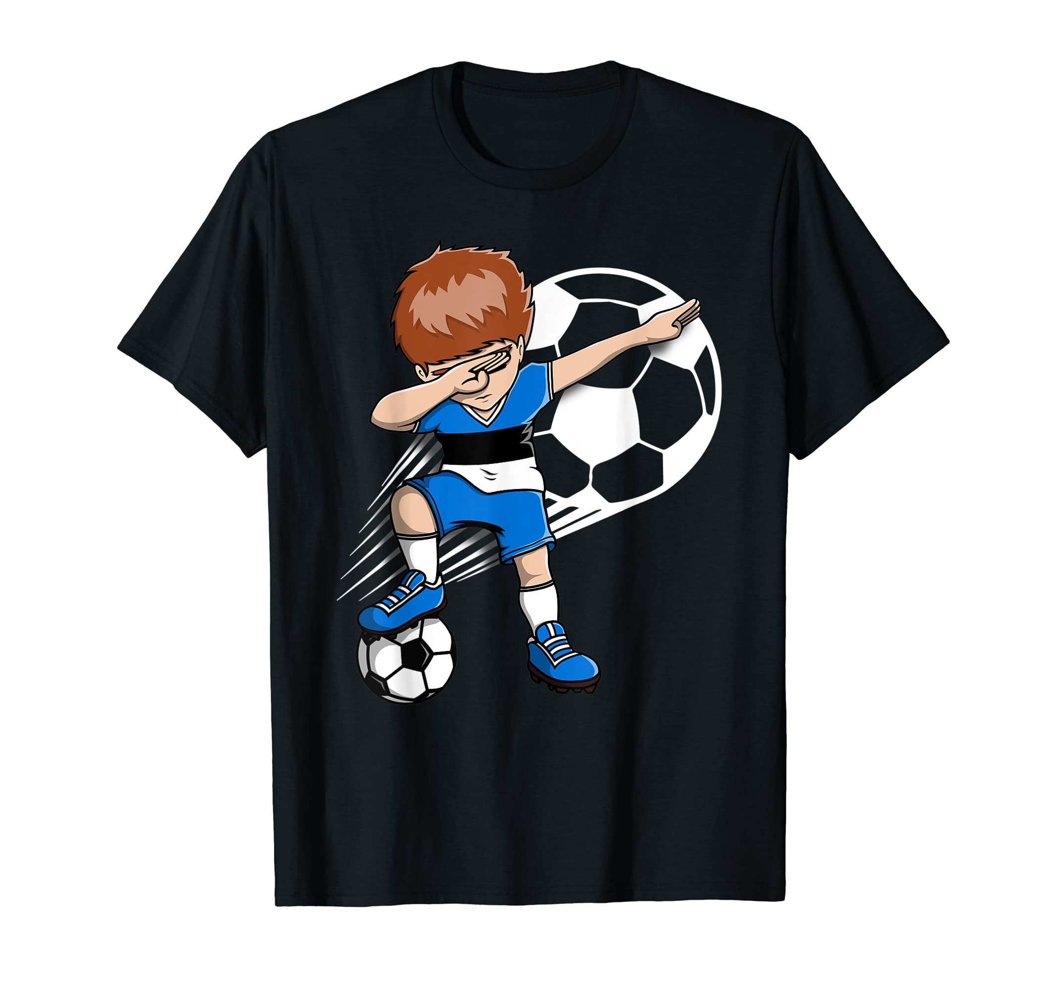 Dabbing Soccer Estonia Jersey T-Shirt - Streetwear Style for Adults - T-Shirt, Sweatshirt, Hoodie