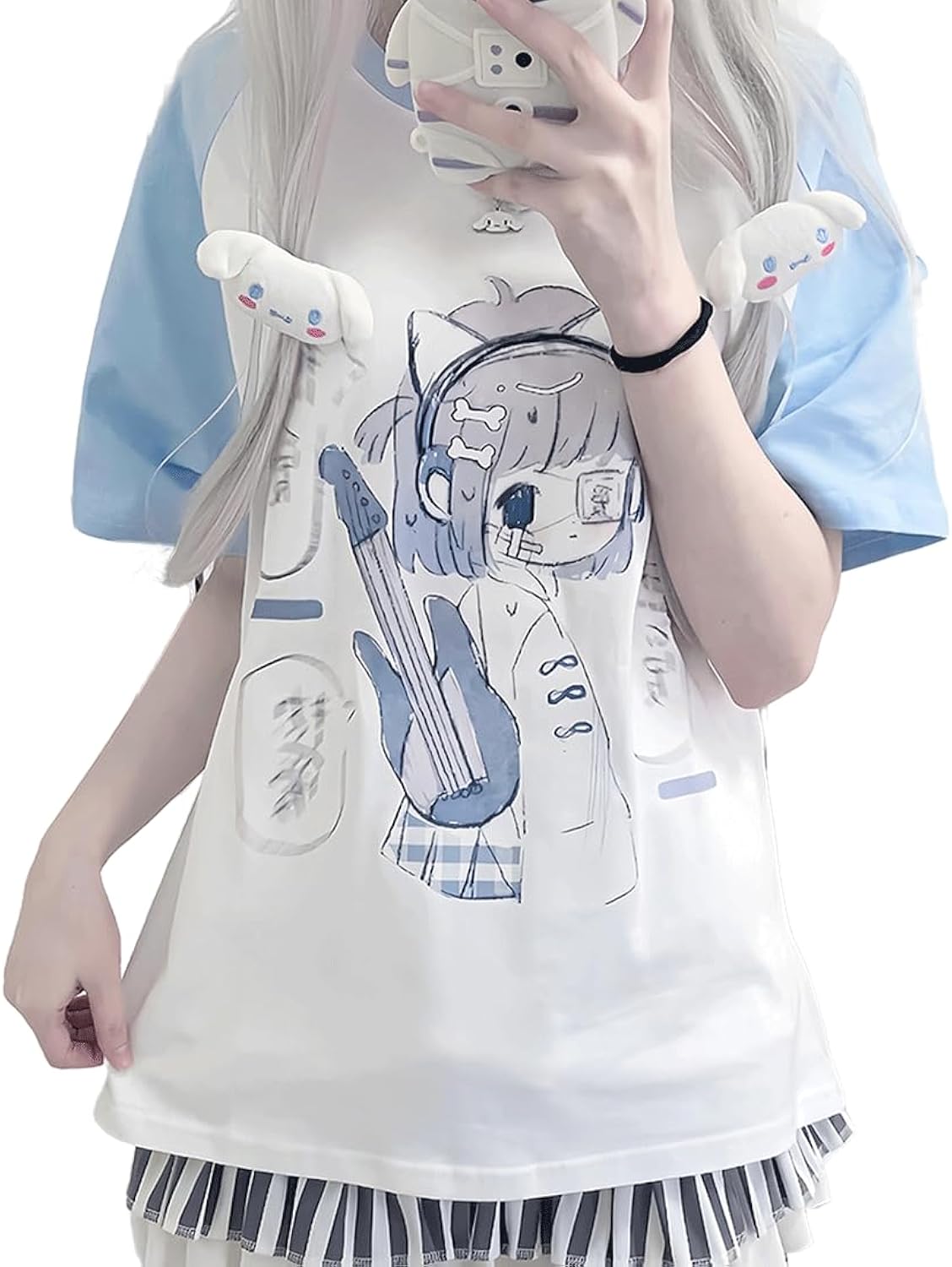 Kawaii Harajuku Y2K Gothic Clothes Casual Soft Raglan - Adult & Kids T-Shirts, Sweatshirts & Hoodies apparel design preview 1