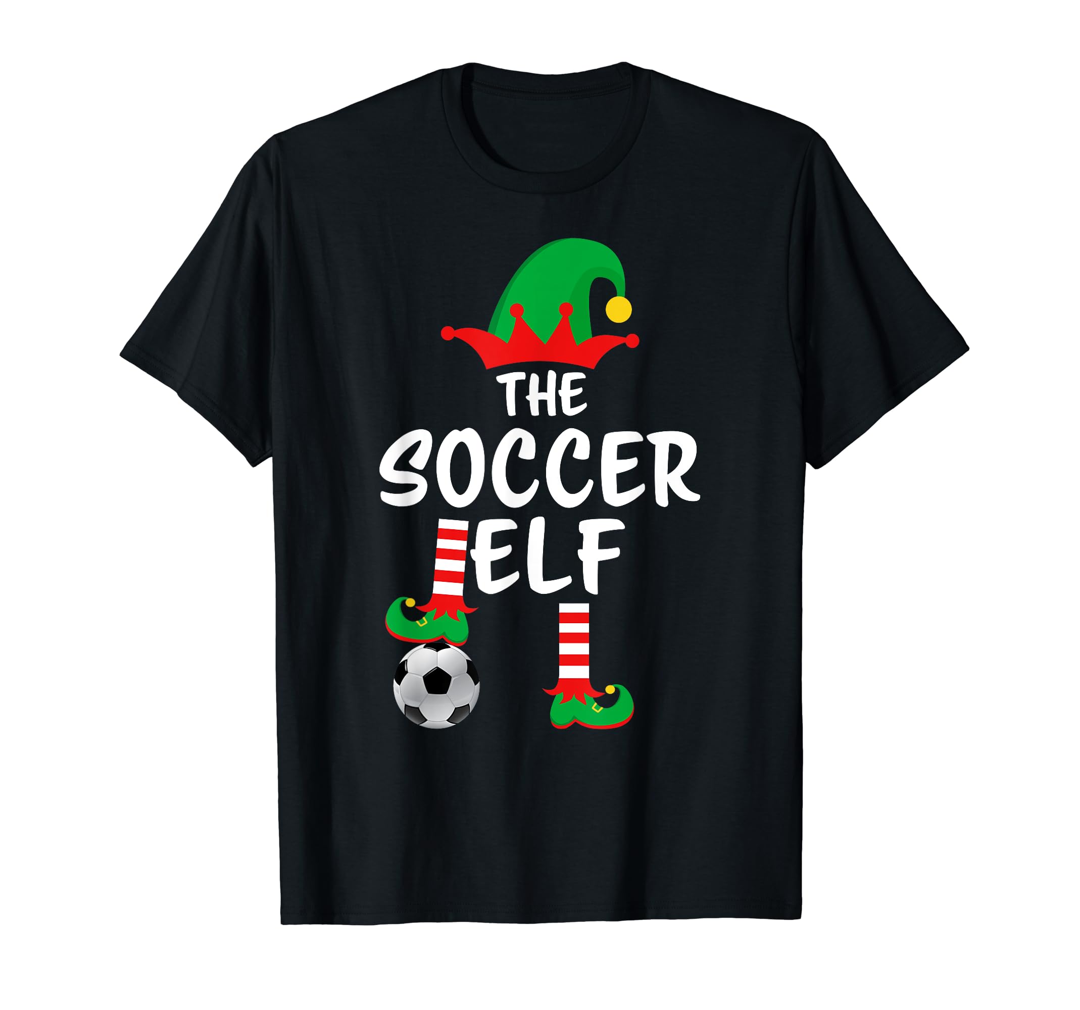 Soccer Elf Matching Family T-Shirt - Graphic Print for Adults - T-Shirt, Sweatshirt, Hoodie