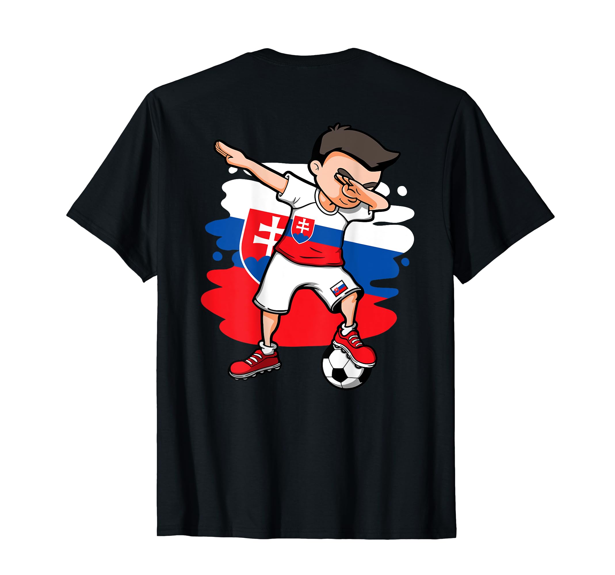 Dabbing Soccer Slovakia Jersey Slovak T-Shirt - Unique Graphic Men Women - T-Shirt, Sweatshirt, Hoodie