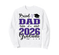 Proud Dad Class 2026 Graduate Graduation Sweatshirt - Unique Graphic Unisex - T-Shirt, Sweatshirt, Hoodie