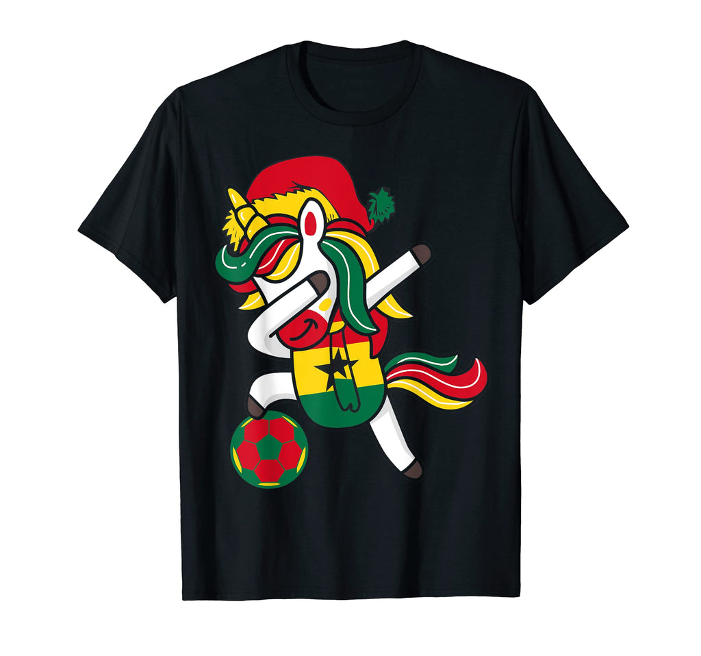 Soccer Dabbing Unicorn Hat Ghana T-Shirt - Custom Art Print Unisex - T-Shirt, Sweatshirt, Hoodie