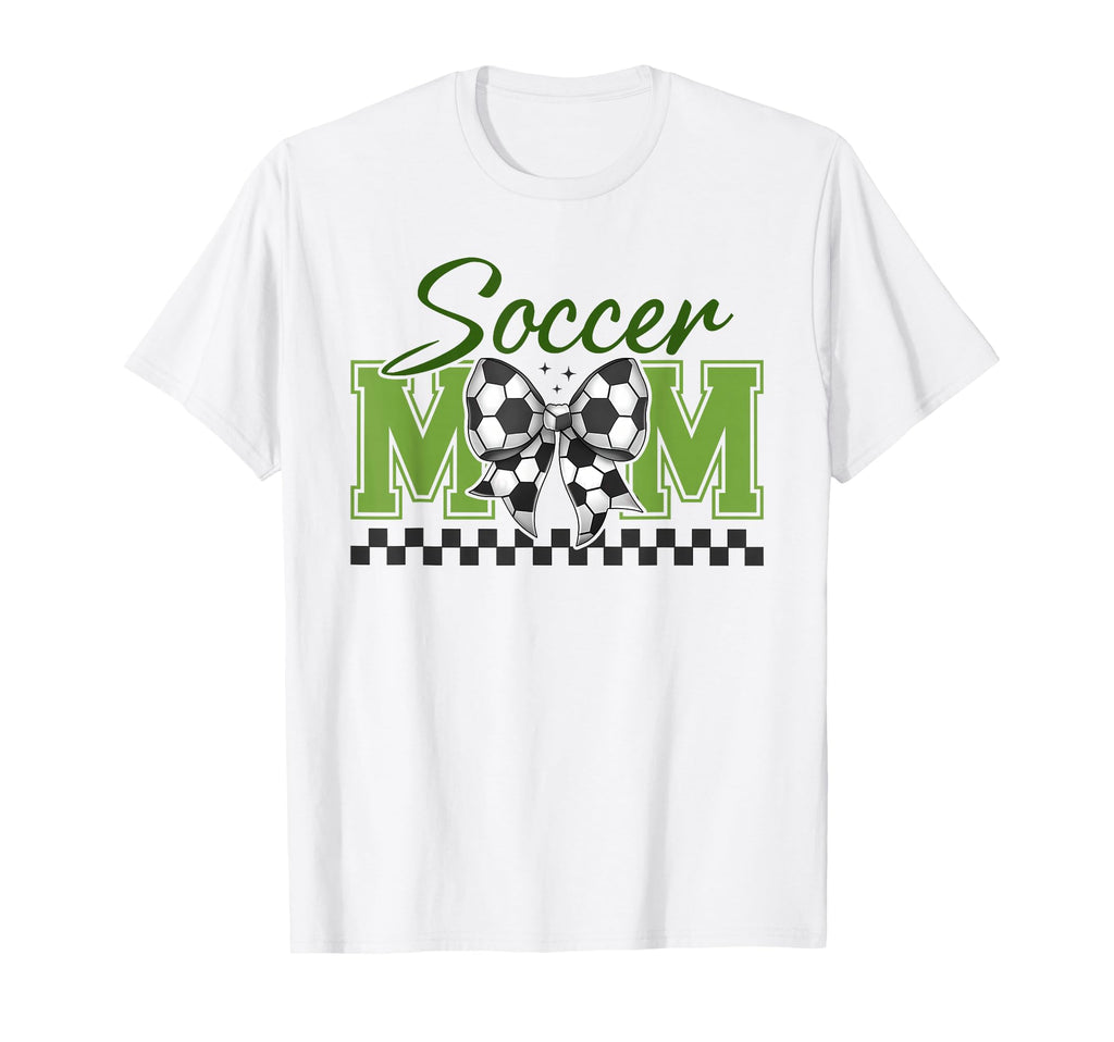 Groovy Soccer Mom Coquette Bow Soccer Mama T-Shirt - Unique Graphic Unisex - T-Shirt, Sweatshirt, Hoodie