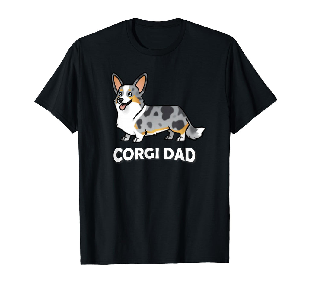 Funny Mens Cardigan Blue Merle Corgi Dad T-Shirt - Trendy Graphic Unisex - T-Shirt, Sweatshirt, Hoodie