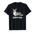 Funny Mens Cardigan Blue Merle Corgi Dad T-Shirt - Trendy Graphic Unisex - T-Shirt, Sweatshirt, Hoodie
