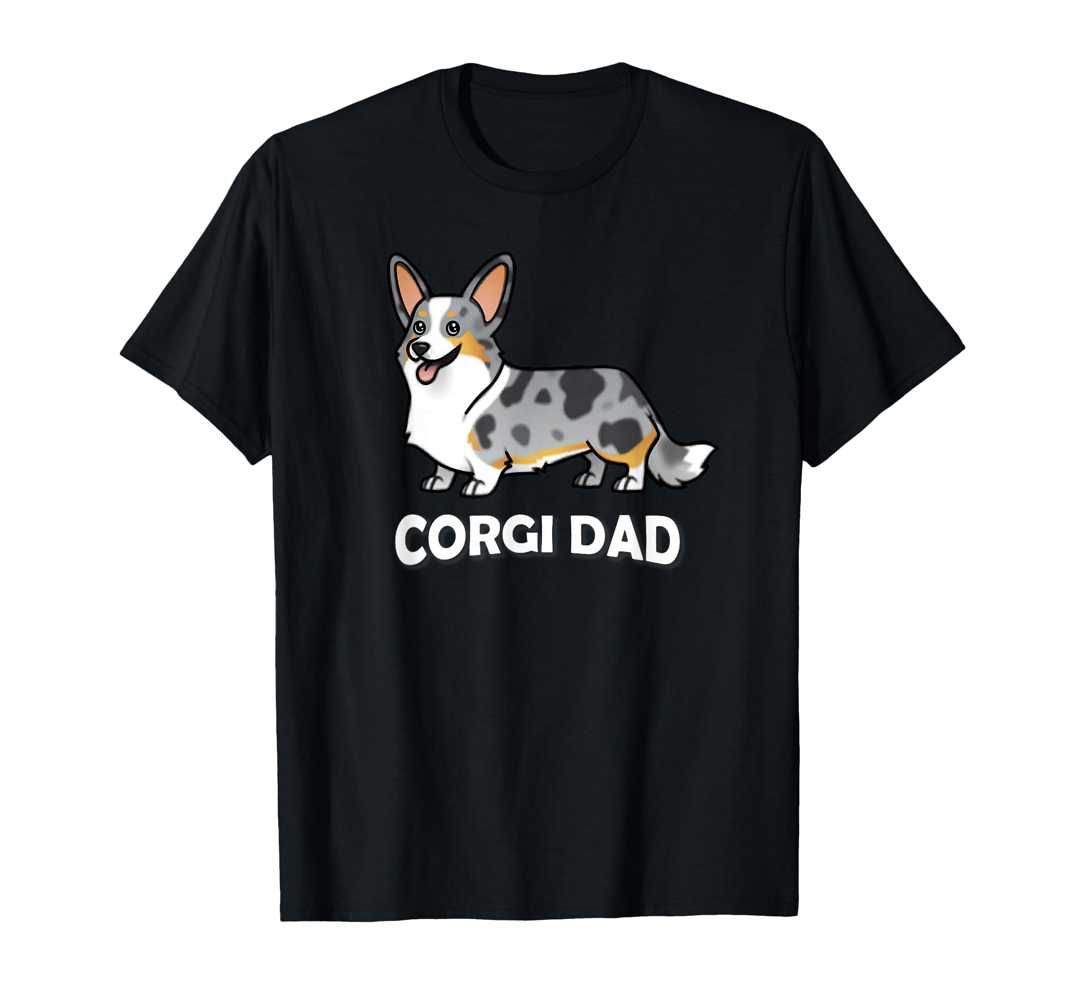 Funny Mens Cardigan Blue Merle Corgi Dad T-Shirt - Trendy Graphic Unisex - T-Shirt, Sweatshirt, Hoodie