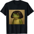 Frog Face with Bob Haircut Meme Funny Girls Lover - Adult & Kids T-Shirts, Sweatshirts & Hoodies apparel design preview 1