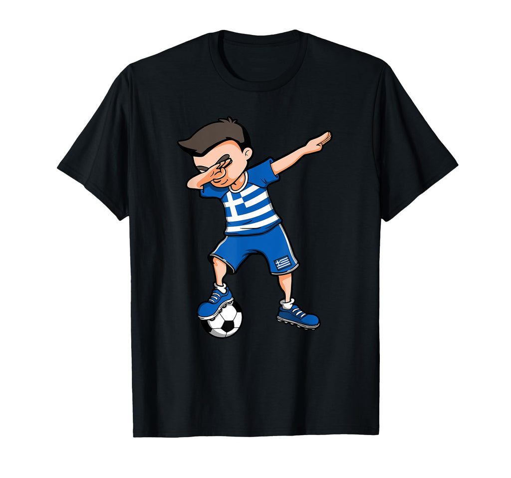 Dabbing Soccer Greece Football Fans T-Shirt - Trendy Graphic Men Women - T-Shirt, Sweatshirt, Hoodie