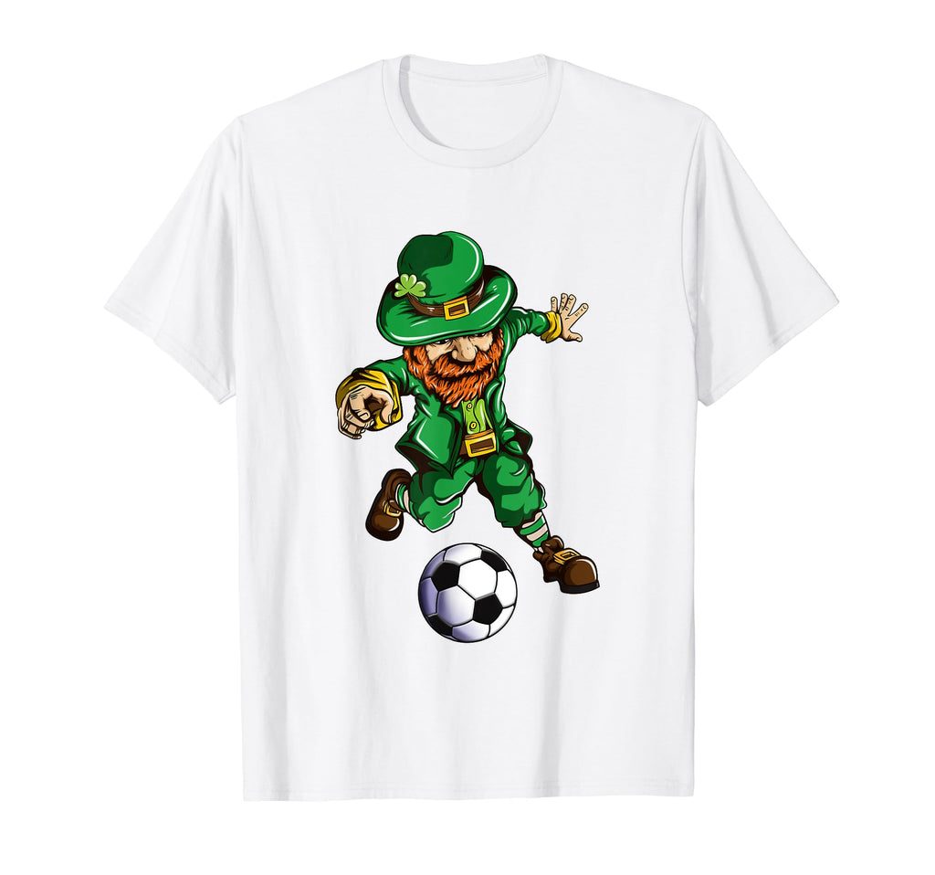 Leprechaun St Patriks Soccer Sport Fan T-Shirt - Novelty Apparel Unisex - T-Shirt, Sweatshirt, Hoodie