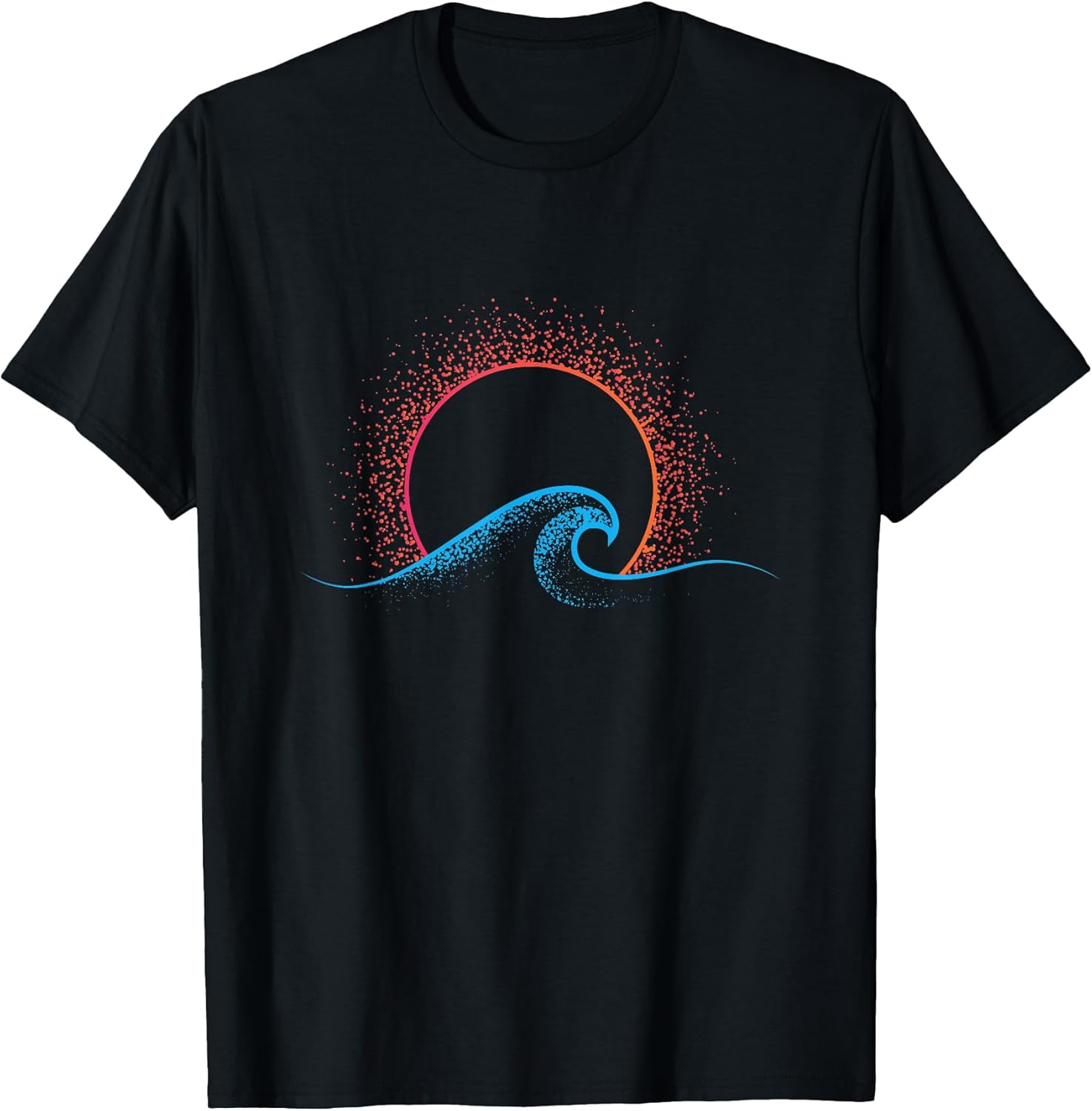Boho Minimalist Sun Ocean Wave Art Summer Theme - Adult & Kids T-Shirts, Sweatshirts & Hoodies apparel design preview 1