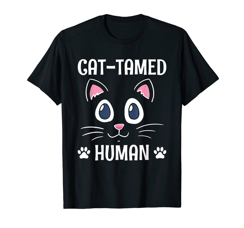 Cat Tamed Human Cat Lover Friends T-Shirt - Custom Art Print for Adults - T-Shirt, Sweatshirt, Hoodie