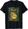 Cat Eating Ramen Noodles Meme Retro Urban - Adult & Kids T-Shirts, Sweatshirts & Hoodies apparel design preview 1