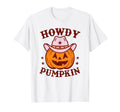 Howdy Pumpkin Autumn Western Halloween T-Shirt - Graphic Print Unisex - T-Shirt, Sweatshirt, Hoodie