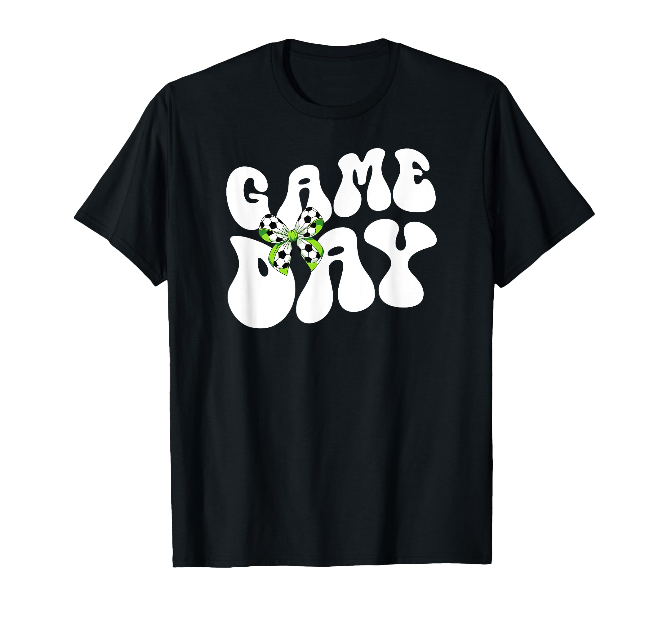 Groovy Soccer Game Day Bow Game Day T-Shirt - Aesthetic Graphic Men Women - T-Shirt, Sweatshirt, Hoodie