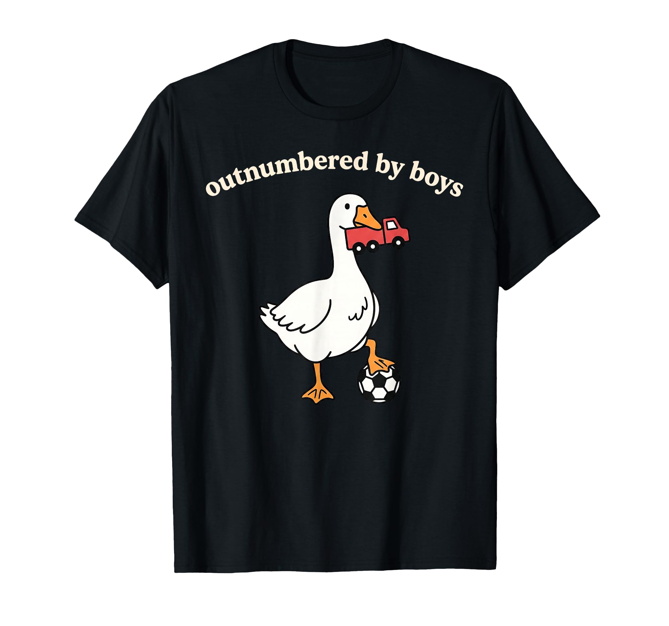 Outnumbered Funny Mom Goose Soccer T-Shirt - Minimalist Print for Adults - T-Shirt, Sweatshirt, Hoodie