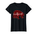 Red Plaid Girlfriend Bear Matching T-Shirt - Custom Art Print for Adults - T-Shirt, Sweatshirt, Hoodie