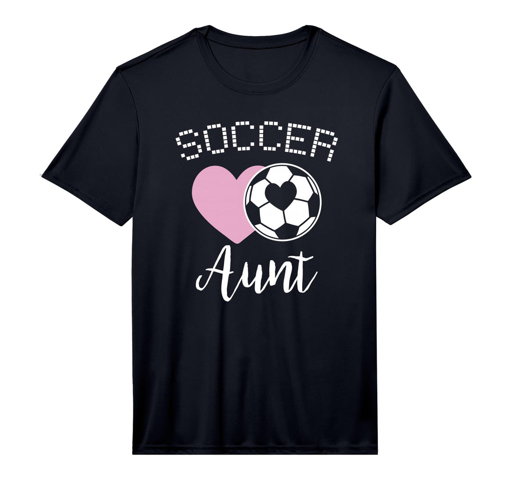 Mens Soccer Aunt Love Heart T-Shirt - Casual Everyday Wear Men Women - T-Shirt, Sweatshirt, Hoodie