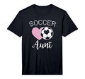 Mens Soccer Aunt Love Heart T-Shirt - Casual Everyday Wear Men Women - T-Shirt, Sweatshirt, Hoodie
