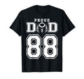 Custom Proud Football Dad Number 88 T-Shirt - Streetwear Style for Adults - T-Shirt, Sweatshirt, Hoodie