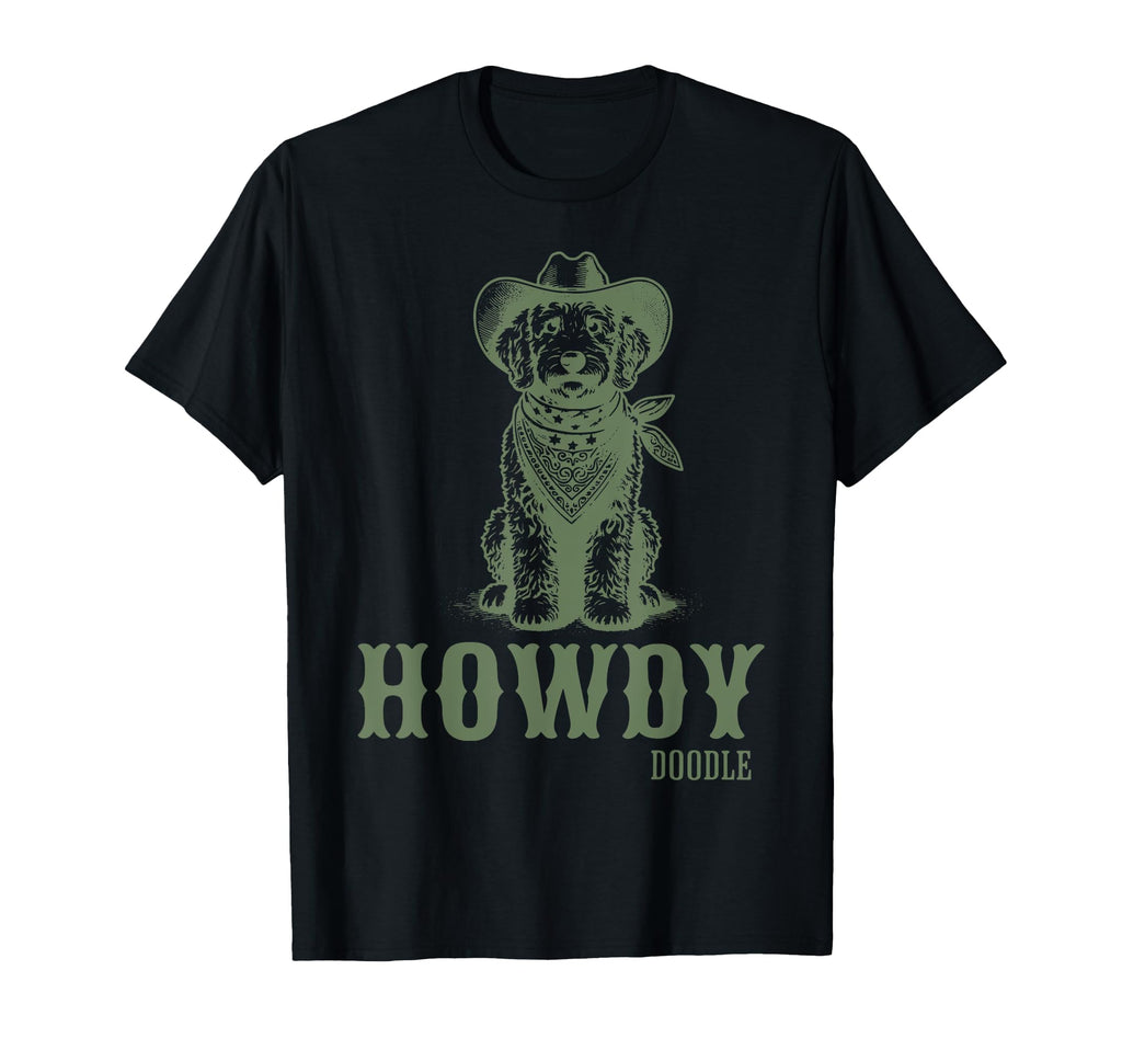 Howdy Goldendoodle Cowboy Hat Western T-Shirt - Streetwear Style Unisex - T-Shirt, Sweatshirt, Hoodie