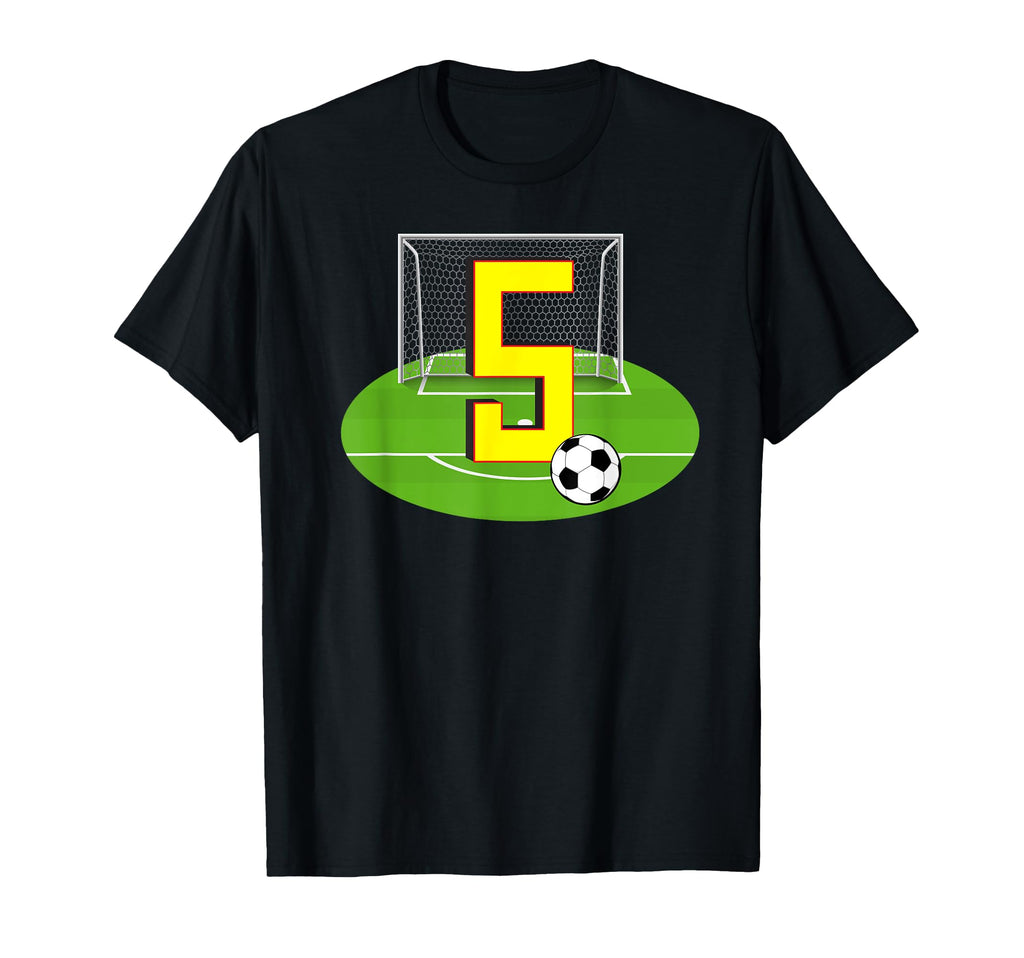 Number 5 5Th Birthday Soccer 5 Years Old T-Shirt - Custom Art Print Unisex - T-Shirt, Sweatshirt, Hoodie