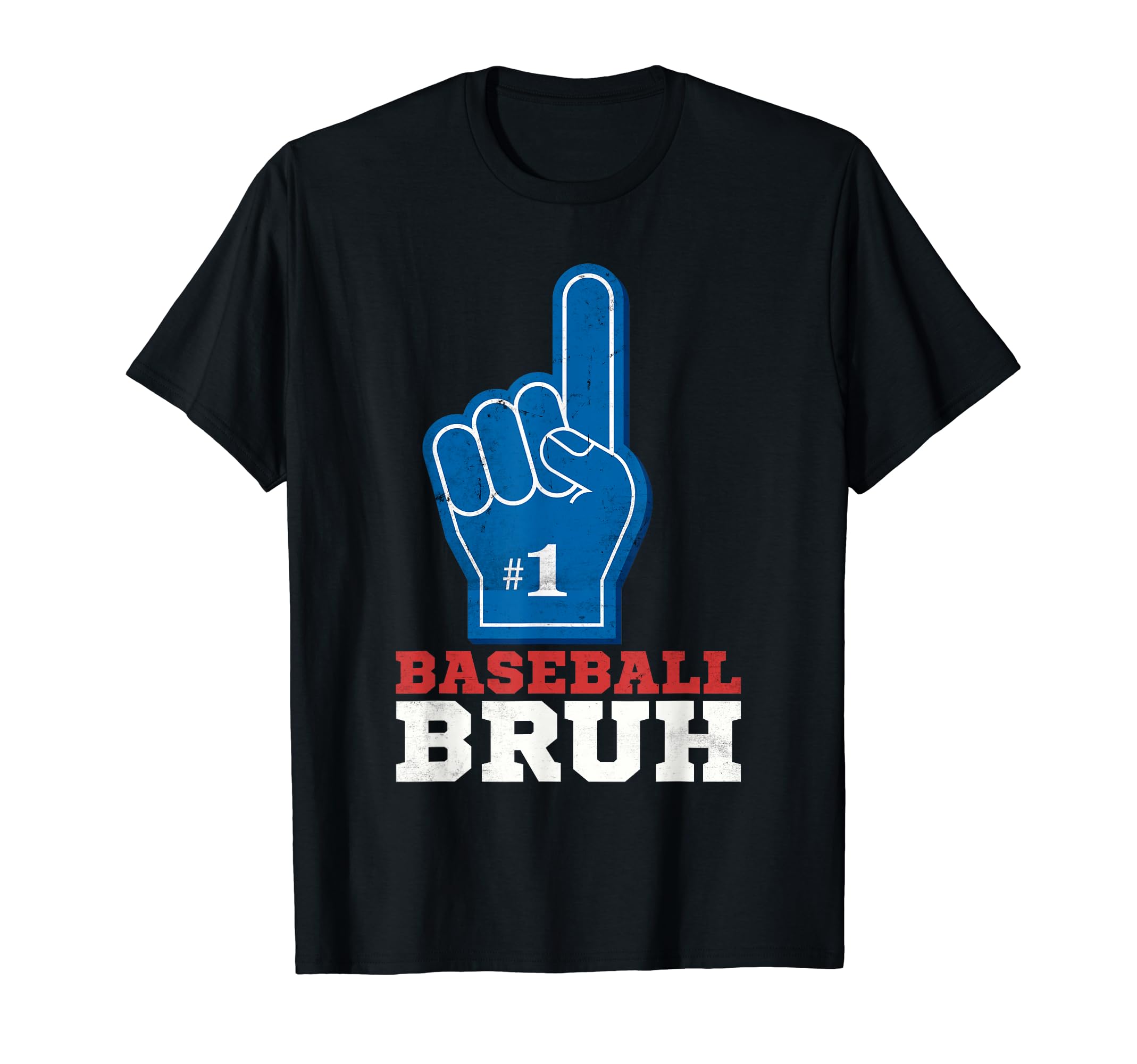 Mens Number 1 Baseball Bruh Dad Fathers T-Shirt - Trendy Graphic Unisex - T-Shirt, Sweatshirt, Hoodie