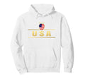 Womens Soccer American Flag Soccer Hoodie - Unique Graphic for Adults - T-Shirt, Sweatshirt, Hoodie
