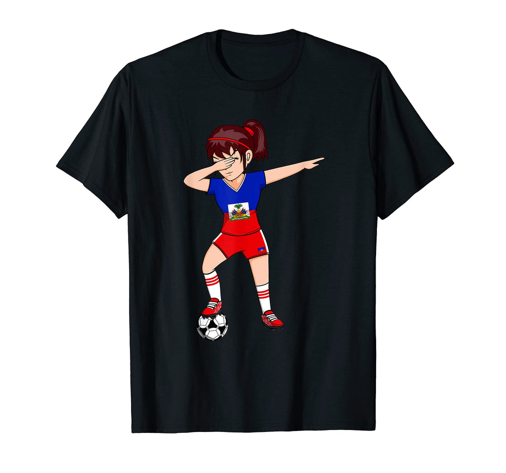 Dabbing Soccer Haiti Jersey Haitian T-Shirt - Graphic Print Unisex - T-Shirt, Sweatshirt, Hoodie